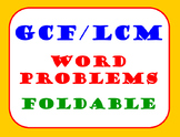 GCF and LCM Foldable - Key Words to Help Solve Word Problems