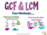 GCF and LCM Google Slides Lessons