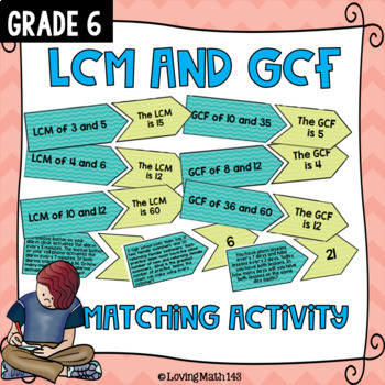 GCF and LCM Matching Activity by Loving Math 143 | TpT