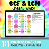 GCF and LCM Maze Digital Activity