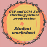 GCF and LCM Self- Checking Activity- For Online or In- Per