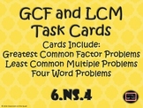 GCF and LCM Task Cards {6.NS.4}