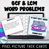 GCF and LCM Word Problems Picture Pixel Art Digital Activi