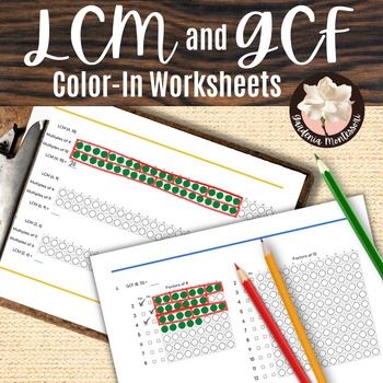 Preview of GCF and LCM Worksheets Montessori Multiples and Greatest Common Factor Activity