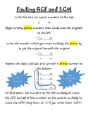 GCF and LCM by Ladder Method