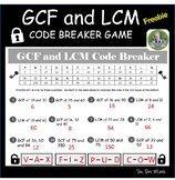 GCF and LCM code-breaker activity - FREE