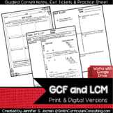 GCM and LCF Guided Cornell Notes | Printable & Digital - P