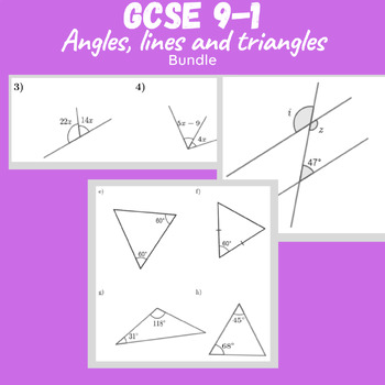 Preview of GCSE 9-1 Angles, Lines  and Triangles Bundle