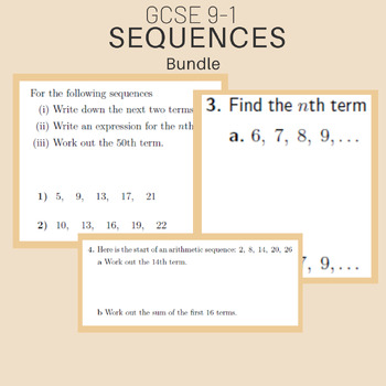 Preview of GCSE 9-1 Sequences Bundle