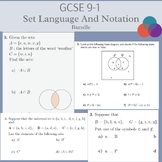 GCSE 9-1 Set Language And Notation Bundle