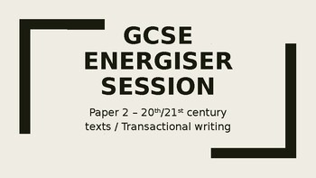 Preview of GCSE English Language Revision PPT (Paper 2 - Edexcel)