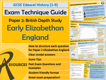 Preview of GCSE History Edexcel: Exam Technique Revision Paper 2 Early Elizabethan England