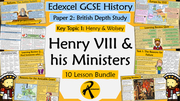 Preview of GCSE History Edexcel: Henry VIII & his Ministers - UNIT 1 BUNDLE (10 lessons)