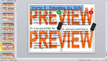 Preview of GCSE KS4 (Grade 8-11) Maths Starters BUNDLE - Higher - Basic and Advanced