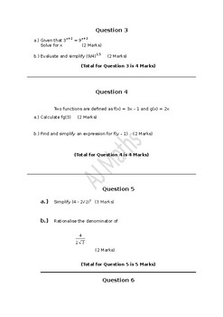 Gcse Maths Paper 1h Tough Exam Grade7 9 Grade 10 Equivalent Usa By Aj Maths