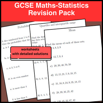 Preview of GCSE Maths-Statistics Revision Pack