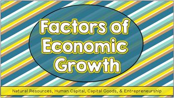 Preview of GDP: Four Factors of Economic Growth Notes & Fun Activities