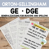 GE and DGE Spelling Rules  for Orton-Gillingham Lessons