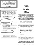 GED MAIN IDEA PREPARATION AND PRACTICE