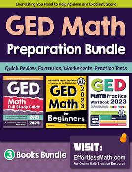 Preview of GED Math Comprehensive Preparation Bundle - 1,500 + Pages!