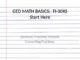 GED Math Visuals:  Learn the TI 30 SX  Lesson #1