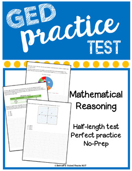Preview of GED Practice Test Mathematical Reasoning No Prep