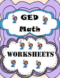 GED Math Worksheet Bundle