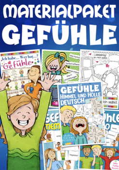 Preview of GEFÜHLE Deutsch Materialpaket German feelings and emotions bundle