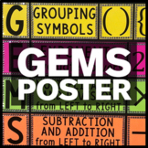 GEMS Poster - Order of Operations Poster - Math Classroom Decor