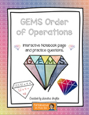 GEMS - Order of Operations - Interactive Notebook