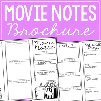 Preview of GENERIC MOVIE STUDY GUIDE Note Taking Graphic Organizer | Worksheet Activity