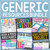 GENERIC RESOURCES Bundle for Novel Units | State and Count