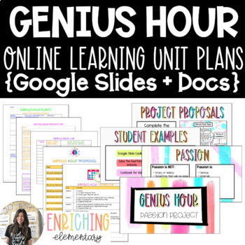 GENIUS HOUR Online Learning Unit Plans {Google Slides + Docs}