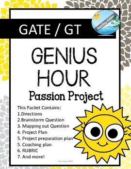 Preview of PBL - GENIUS HOUR - Passion Project (GATE / GT ) research