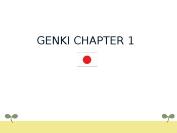Preview of GENKI CHAPTER 1 PowerPoint Slides