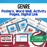 GENRE Anchor Charts, Posters, Word Wall, Scavenger Hunt Pa