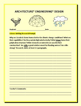 Preview of GEODESIC HOMES FOR CLIMATE CHANGE: GRS. 9-12, MG & COLLEGE