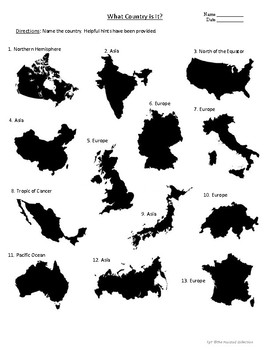 Geography 100 World Map Questions For Atlas Internet Grades 3 7