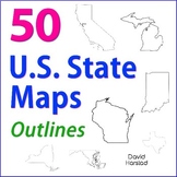 GEOGRAPHY | 50 U.S. State Maps Outlines (K-12)