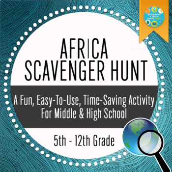 Preview of Africa Geography: Africa Scavenger Hunt