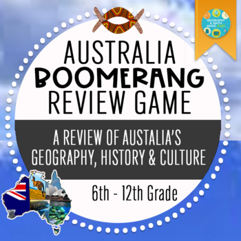 Preview of Australia Geography — Australia Boomerang Review Game 