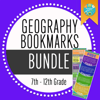 Preview of Geography Bookmark Bundle + 2 Freebies