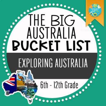 Preview of Geography, Big Australia Bucket List (PowerPoint + Travel Act.) Cultural Study