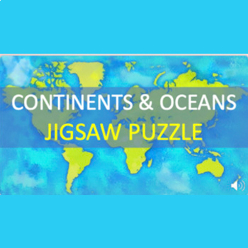 Preview of GEOGRAPHY, INTERACTIVE POWERPOINT, CONTINENTS & OCEANS BY SHAPE, TEXT EDITABLE