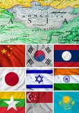 GEOGRAPHY, LANGUAGE & CULTURES Decor Posters of the 7 Cont