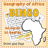 GEOGRAPHY OF AFRICA BINGO - 40 Informative African Geograp