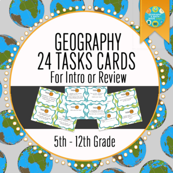 Preview of Geography Task Card Bundle: Africa, Tectonics, South America, Religion + 2 Free