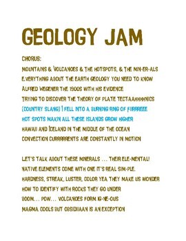 Preview of GEOLOGY JAM!