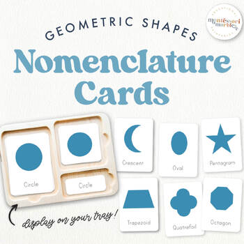 Preview of GEOMETRIC SHAPES Montessori Nomenclature Cards | Shapes for Preschool