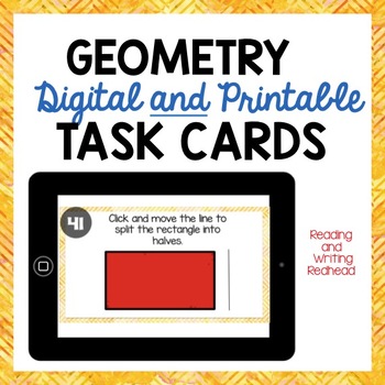 Preview of GEOMETRY Digital and Printable Task Cards for use with Google™